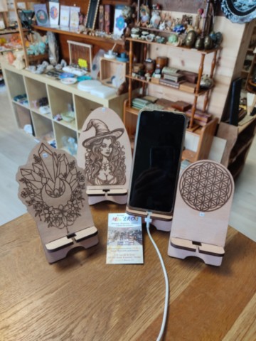 support de téléphone fleur de vie