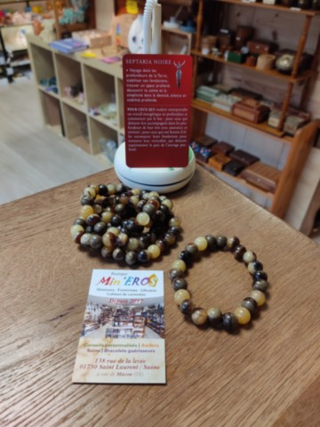 Boutique pierre naturelle macon bracelet septaria
